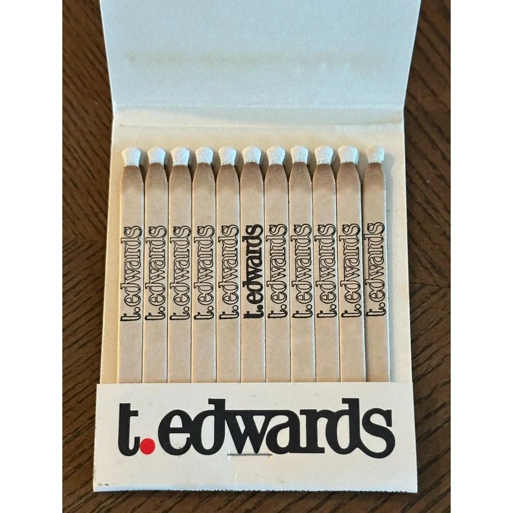 Vintage t. edwards 21 Unstruck Matches Oversized‎ Matchbook